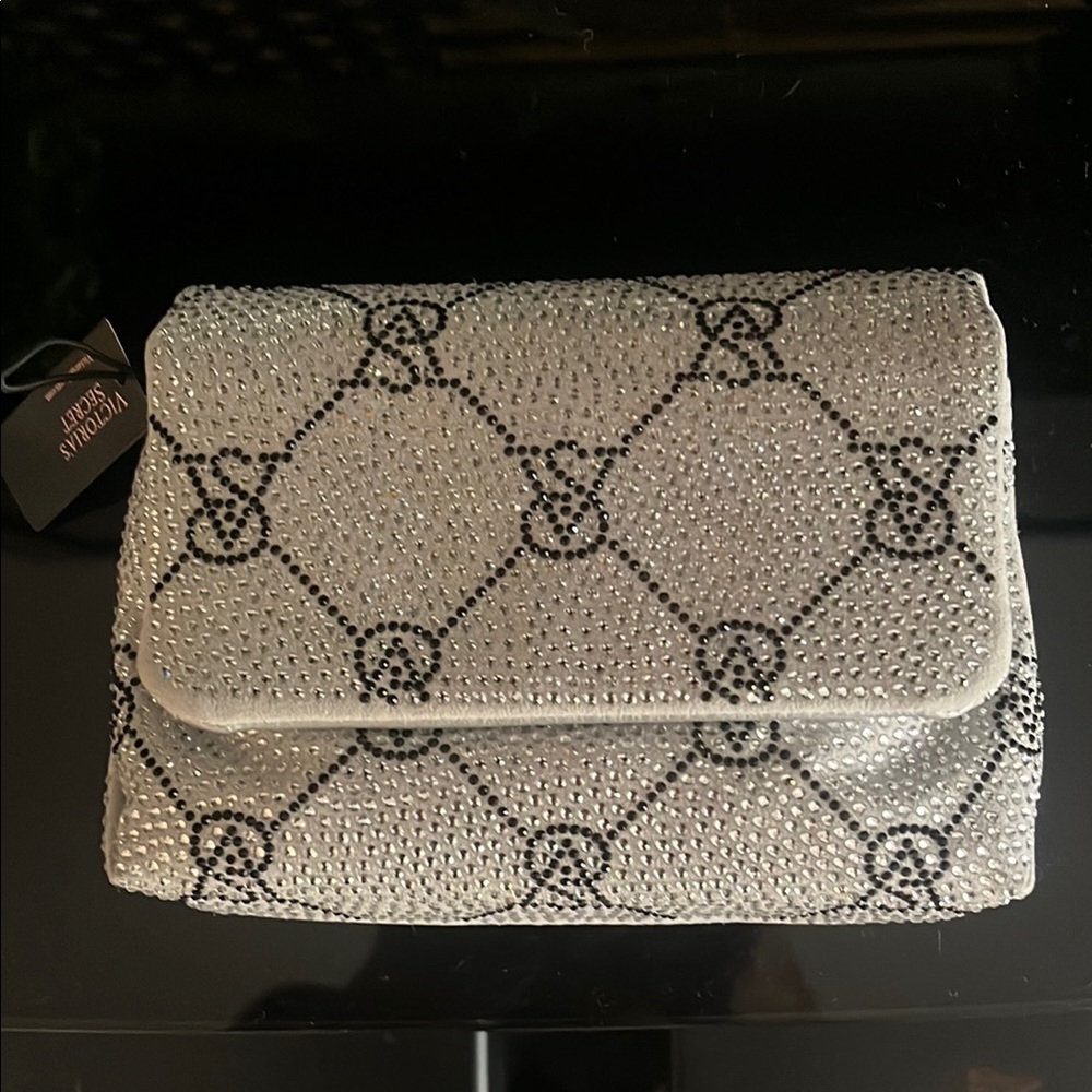 Victorias secret Silver and Black Patterned Women's Bag